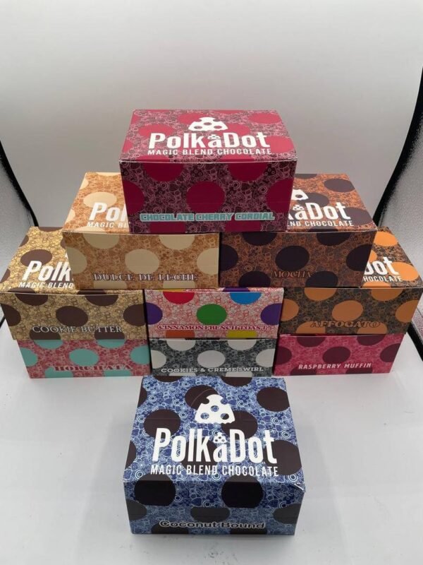 810af636-3dac-4fef-a240-31f72c2a60a7 Belgian Polka Dot brand chocolate bar