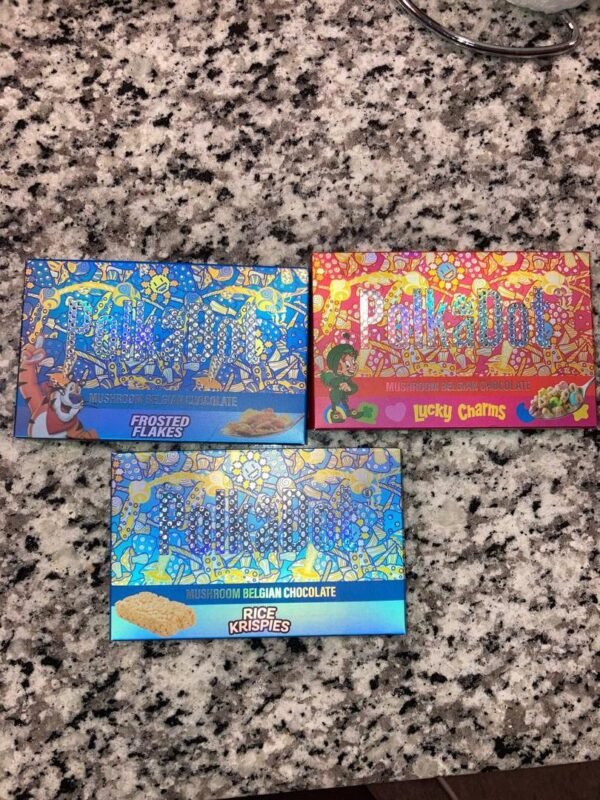 e226aca3-19b4-4468-9768-e6a3fd062124 Belgian Polka Dot brand chocolate bar