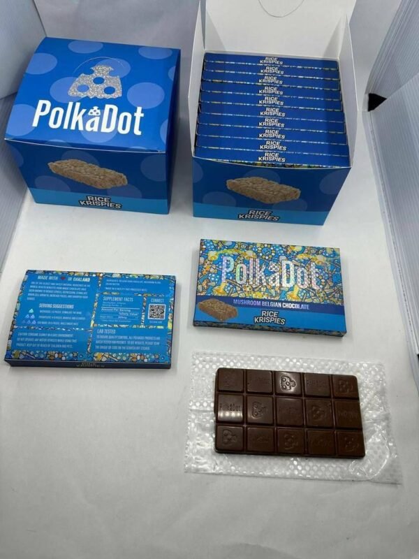 fe80d289-bb70-4aea-85a1-d9d78ce67c32 Belgian Polka Dot brand chocolate bar